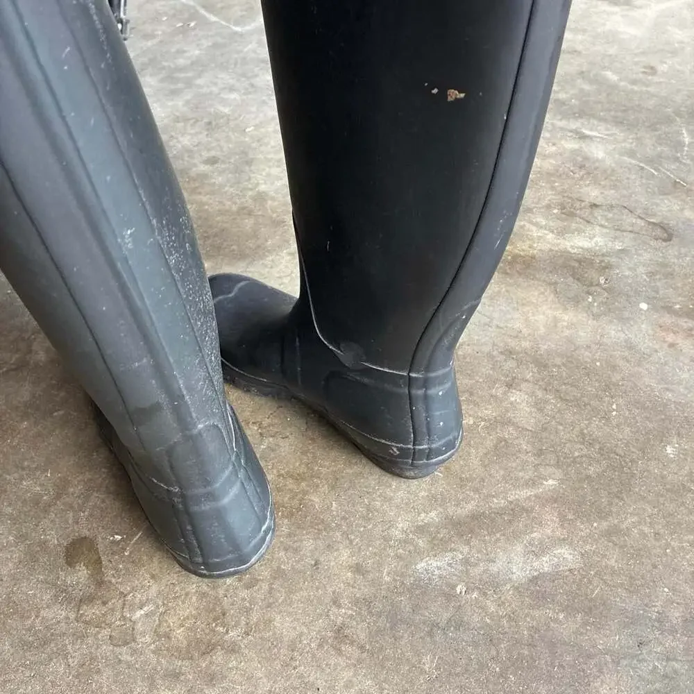 Hunter Original Tall Rain Boots Black Size 8